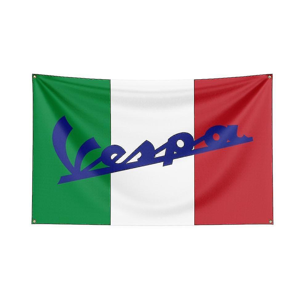 Unbrand Italy Vespa Scooter Flag Polyester Digital Printing Moto Banner J0298 90 x 150cm