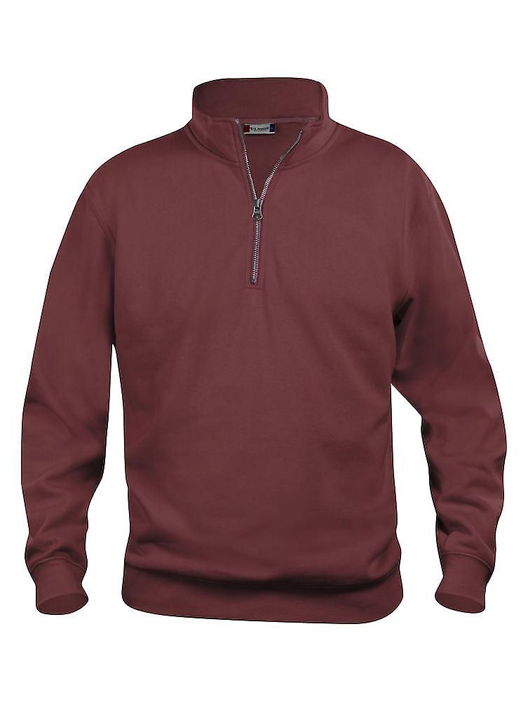 Clique Basic Half Zip Sweatshirt | Unisex Half-Zip Sweater | Durable | Soft Burgundy 2XL