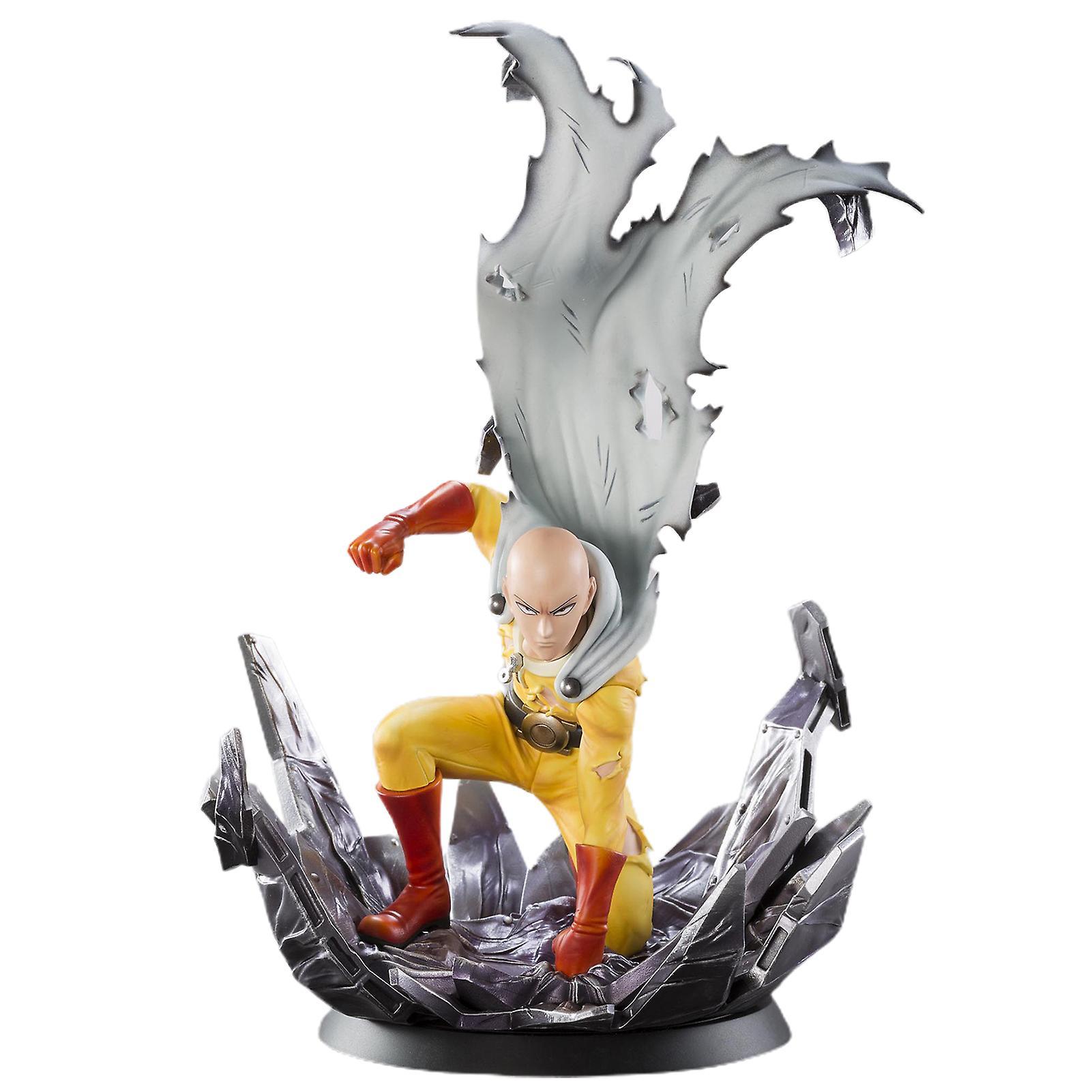 Remorui One Punch Man Figure Small Detail Collectable Micro Decor Anime One Punch Man Action Figure for Anime Lover Yellow