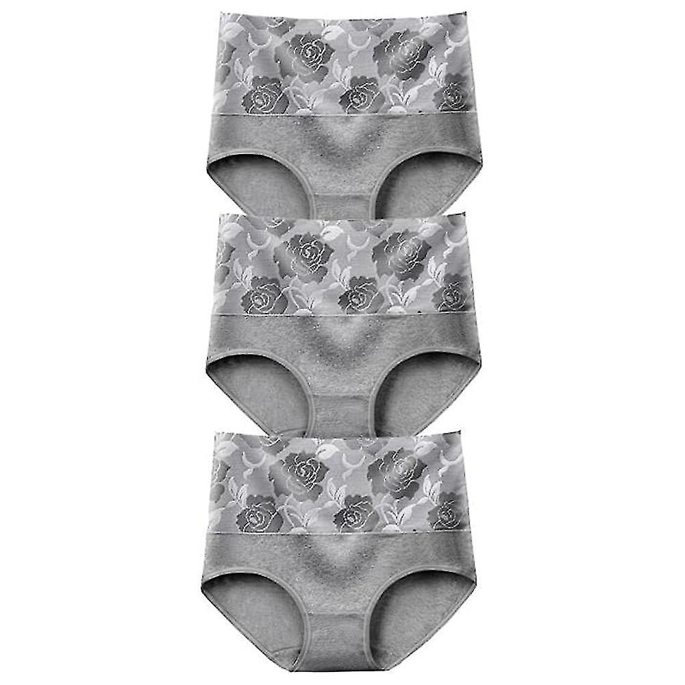 Syhww 3 Pieces High Waist Leak Proof Panties Leak Proof Underwear For Women Incontinence Urine Grey 3XL