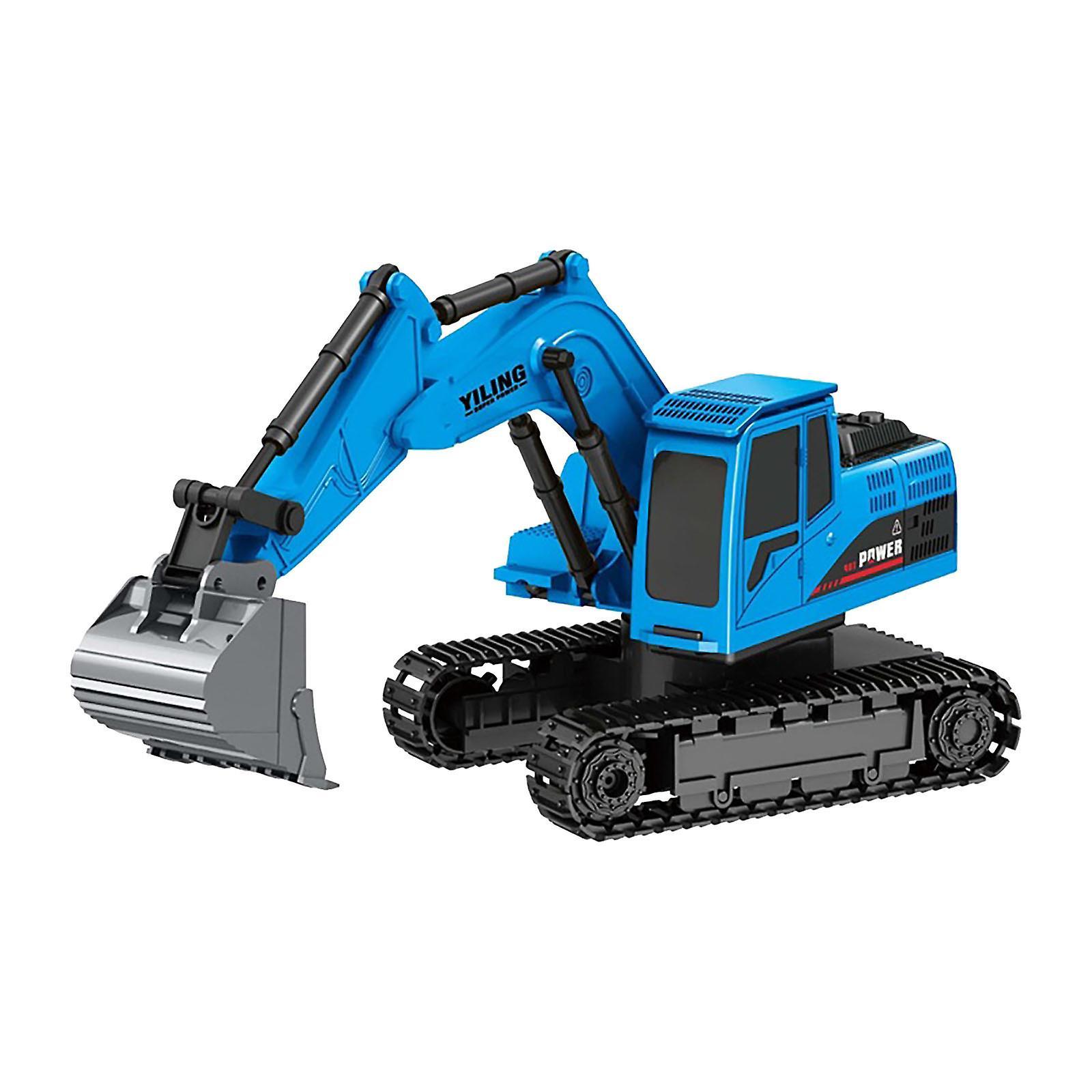 Flye 2.4Ghz 6 Channel 1:24 RC Excavator Toy RC Engineering Car Alloy And Plastic Excavator RTR Trucks 241253 Blue