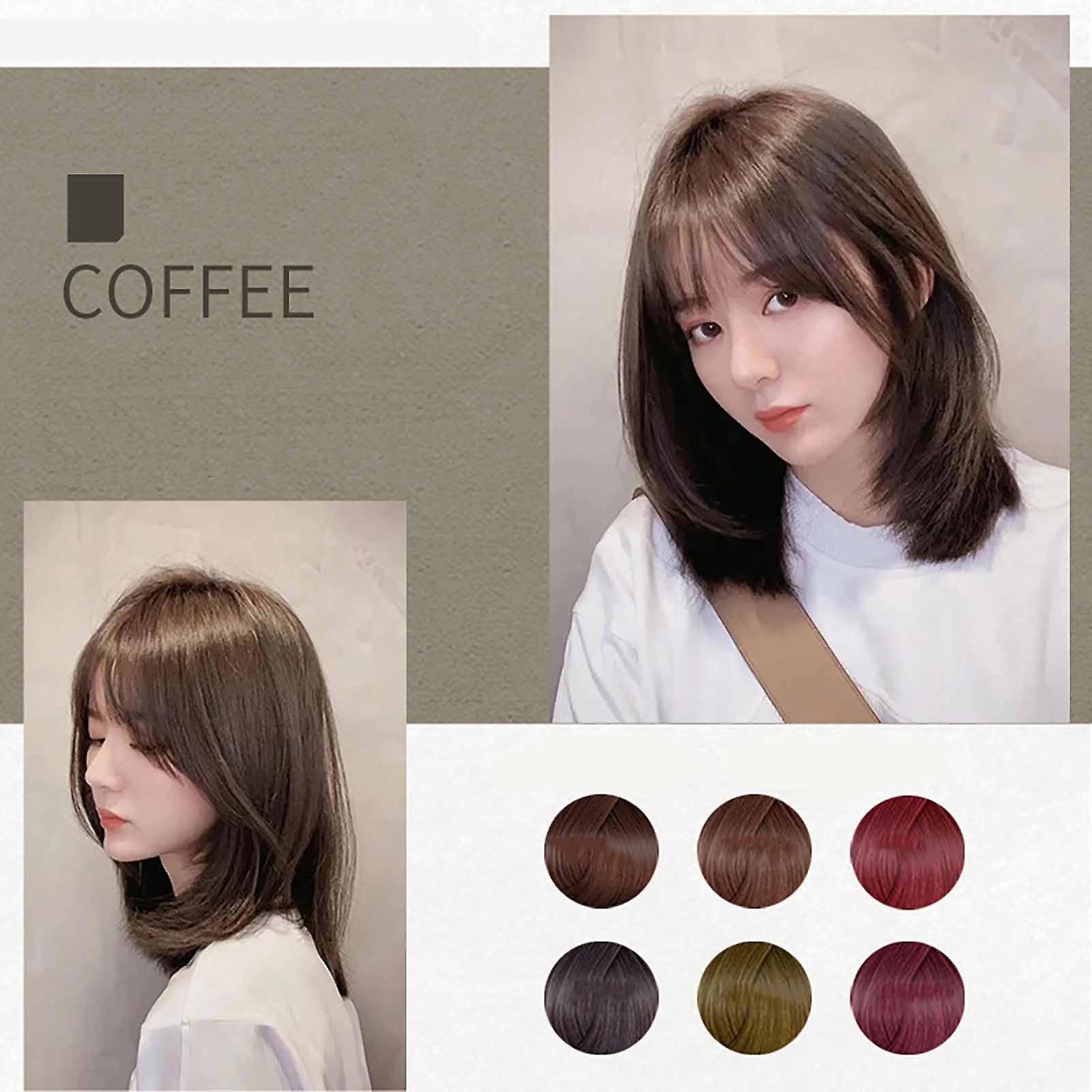 Hongyexin Hair Colour Shampoo Brown In Wash Aloe Argan Oil Plant Color Brown Moisturizing Shampoo 400ml B