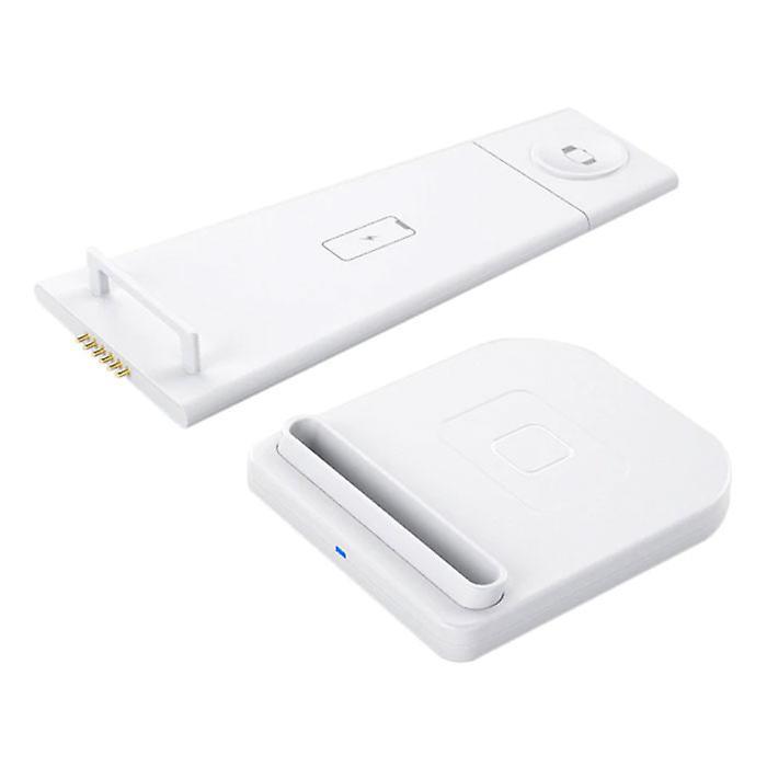 Linghuang 3 in 1 Foldable Charging Station for Apple iPhone / iWatch / AirPods - Charging Dock 10W Wireless Pad White