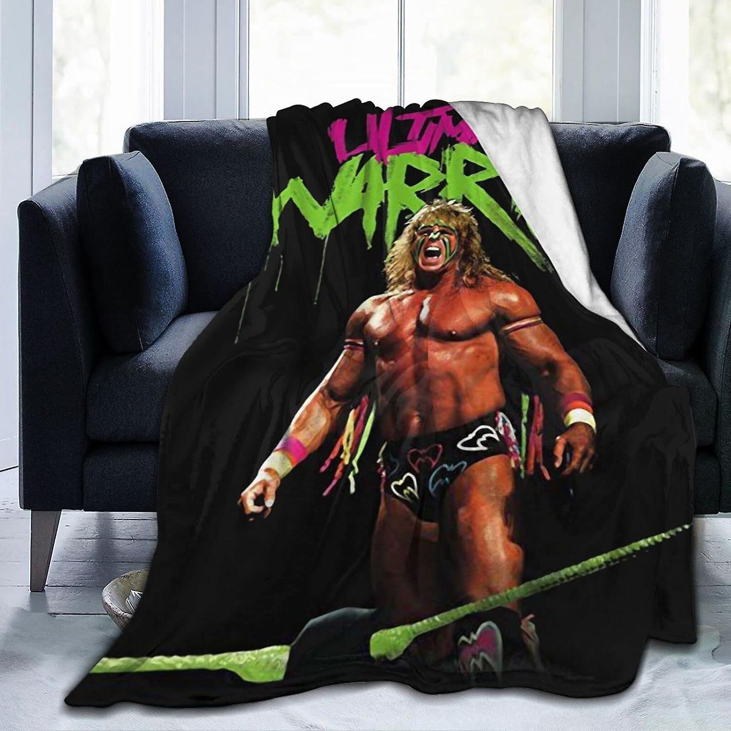 Kerota UltiMate Warrior Flannel Fleece Throw Blanket Queen Size All Season Super Soft Cozy Blanket for Bed Or Couch 80x60in 200x150cm