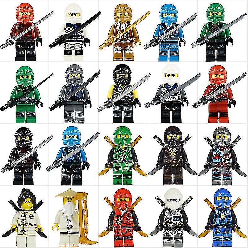 Aionyaaa Building Blocks Toys Small Particle Diy Ninjago Doll 20PCS