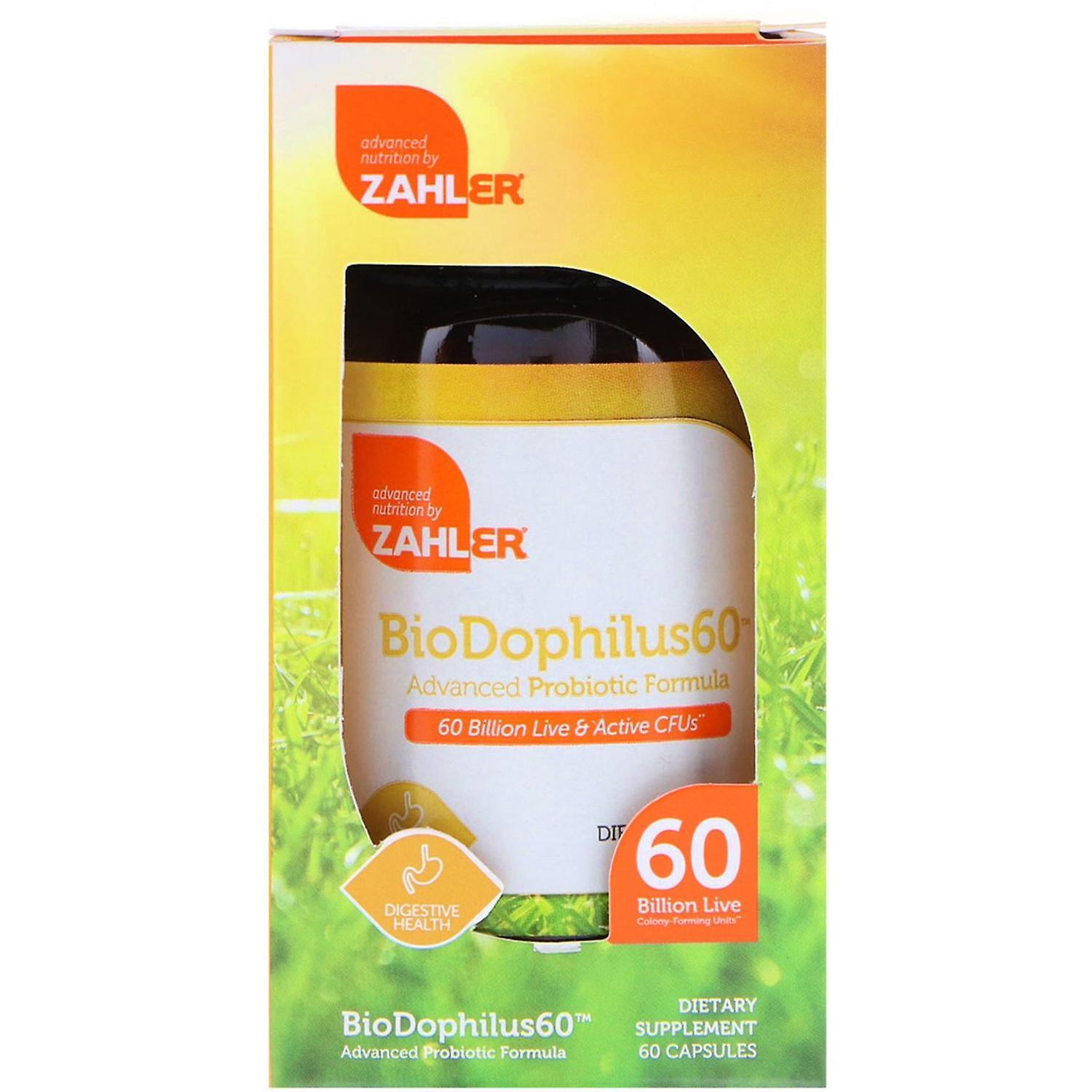 Zahler, BioDophilus60, Advanced Probiotic Formula, 60 Billion CFU, 60 Capsules