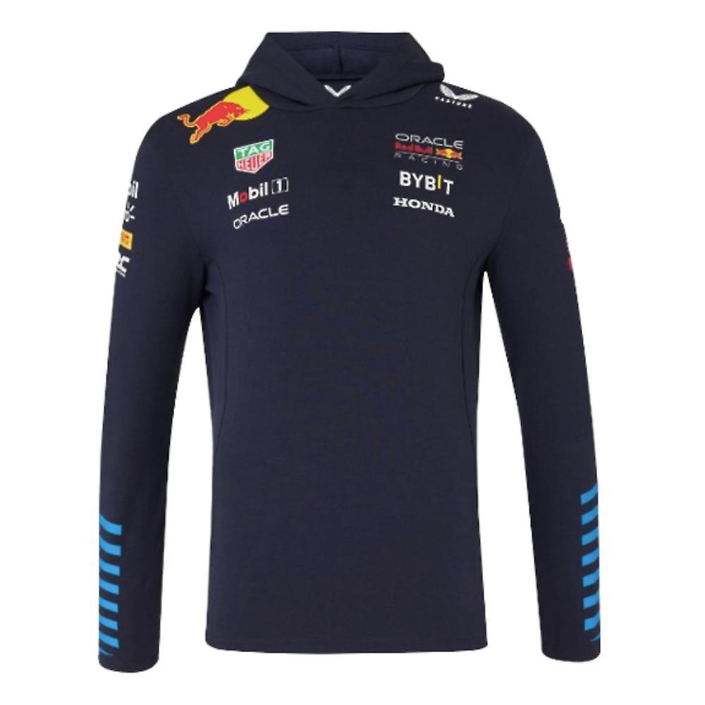 Castore 2024 Red Bull Racing Team Pullover Hoodie (Night Sky) Navy Large Adults