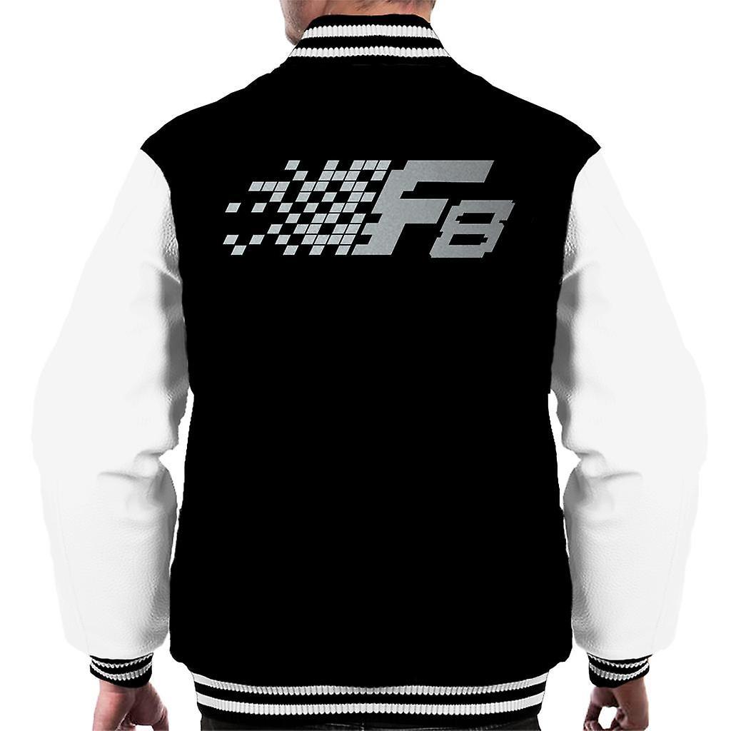 Fast & Furious Fast and Furious F8 Pixelated Men's Varsity Jacket Black/White Small