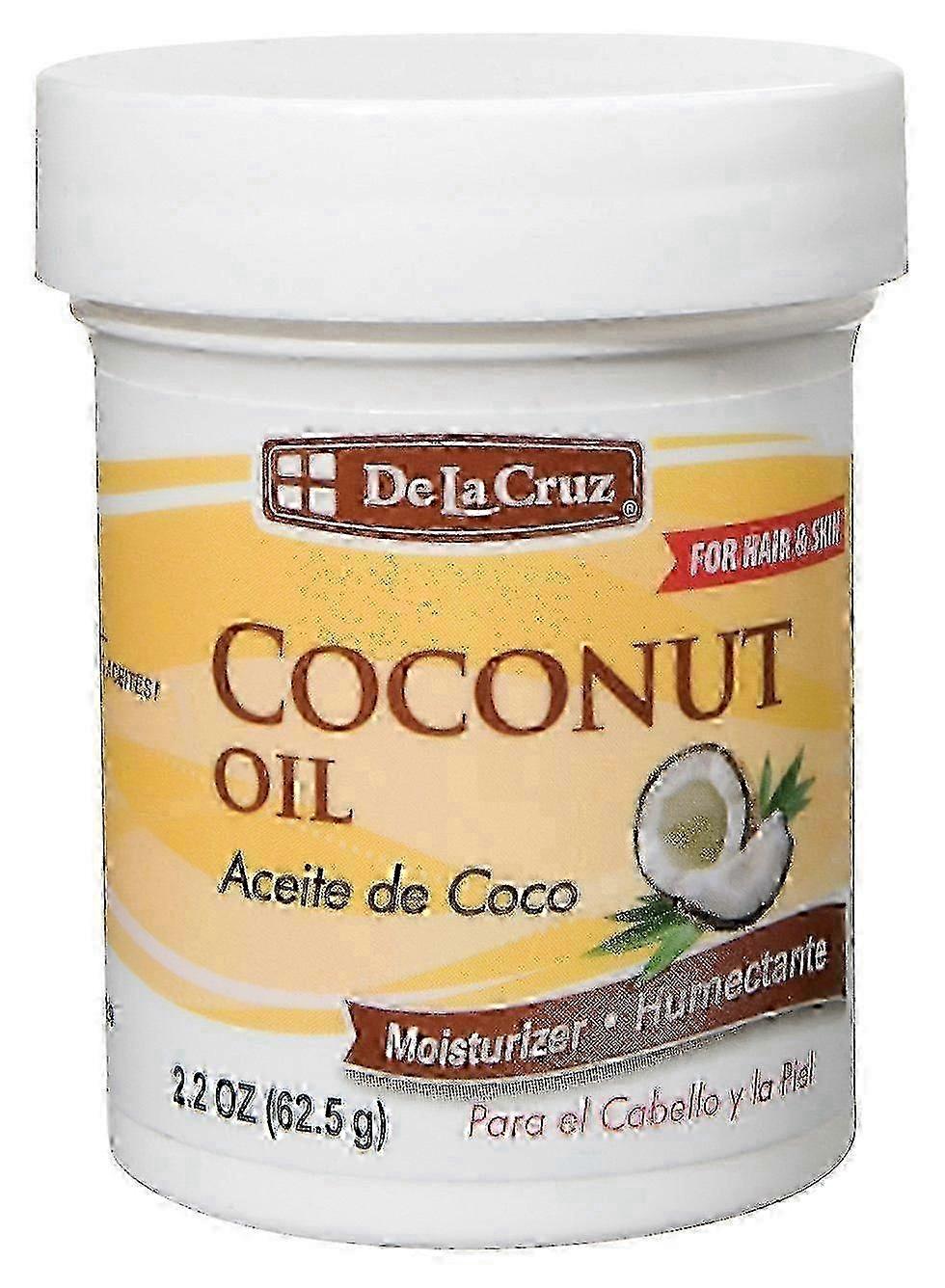 De La Cruz Coconut Oil, Expeller Pressed Coconut Oil For Skin And Hair, 2.2 Oz