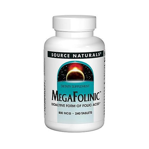 Source Naturals MegaFolinic,800 mcg ,240 Tabs (Pack of 1)