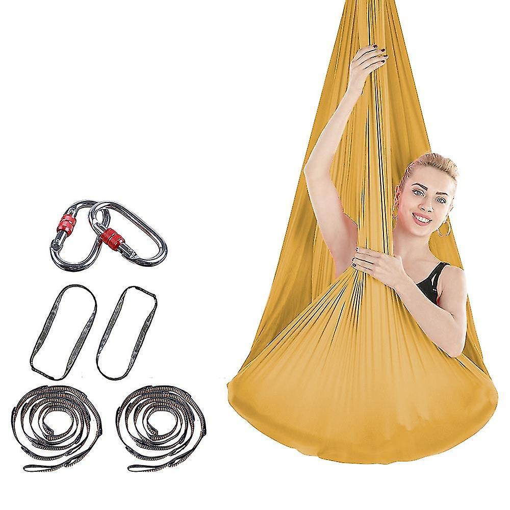 Yoga Strap Aerial Yoga Swing Set Yoga Hammock / Sling Kit 7 Pcs Extension Straps Sports Nylon Aerial Yoga Inversion Exercises Air Yoga Ultra Strong...