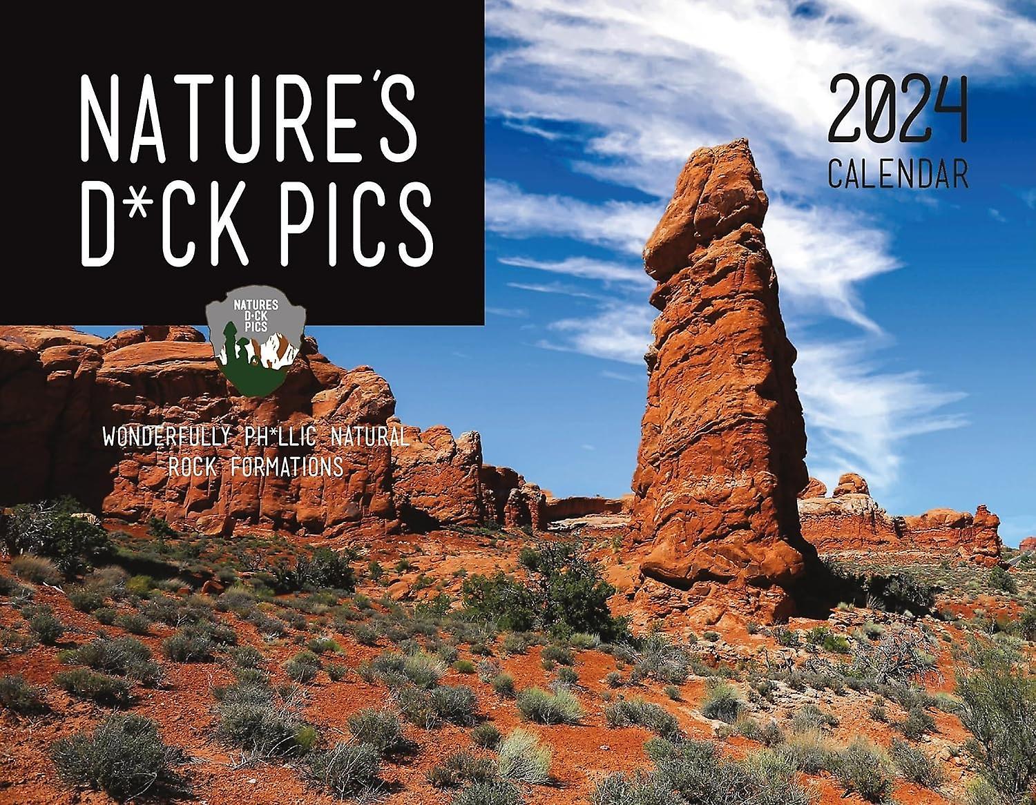 Nspiel Nature's Dicks Calendar 2024, Funny Nature Dicks 2024 Calendar 12 Monthly Hanging Wall Calendar Prank Calendar Gag Gifts 1PCS B