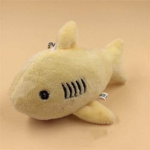 Slowmoose Plush Shark Stuffed Toy Doll , Mini Small Ocean Animal Key Chain yellow