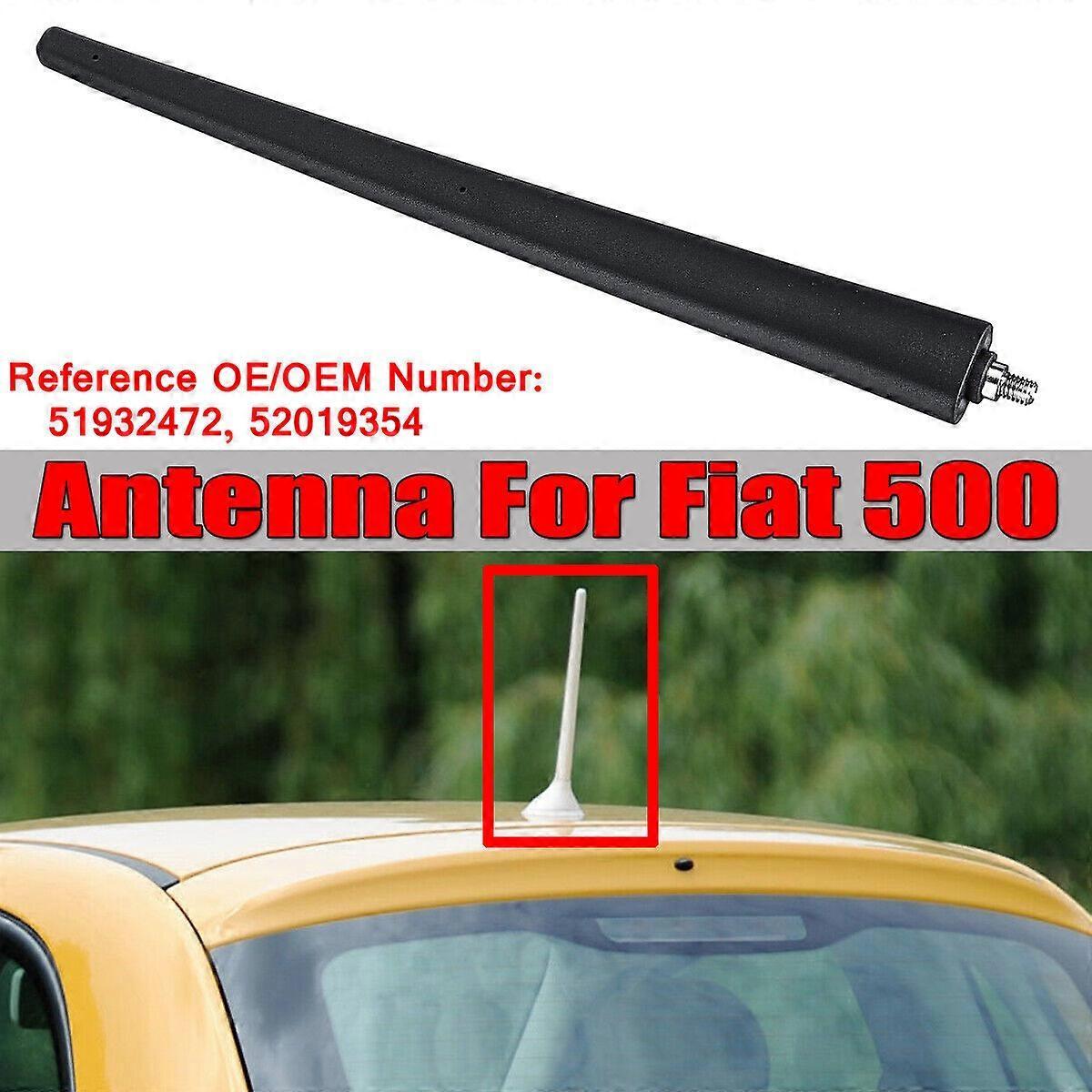 Lahdek 1x Black Antenna For Fiat 500 2012-2023 Roof Bar 20cm 52019353