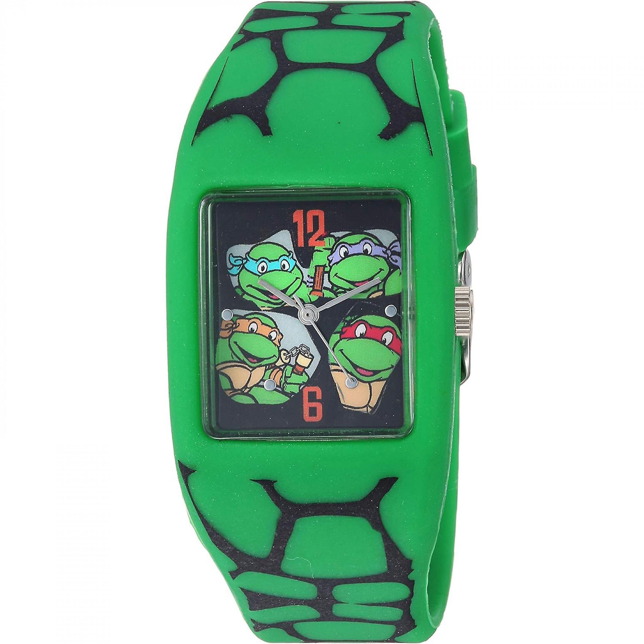 Cartoons Teenage Mutant Ninja Turtles Shell Pattern Kid's Watch Green