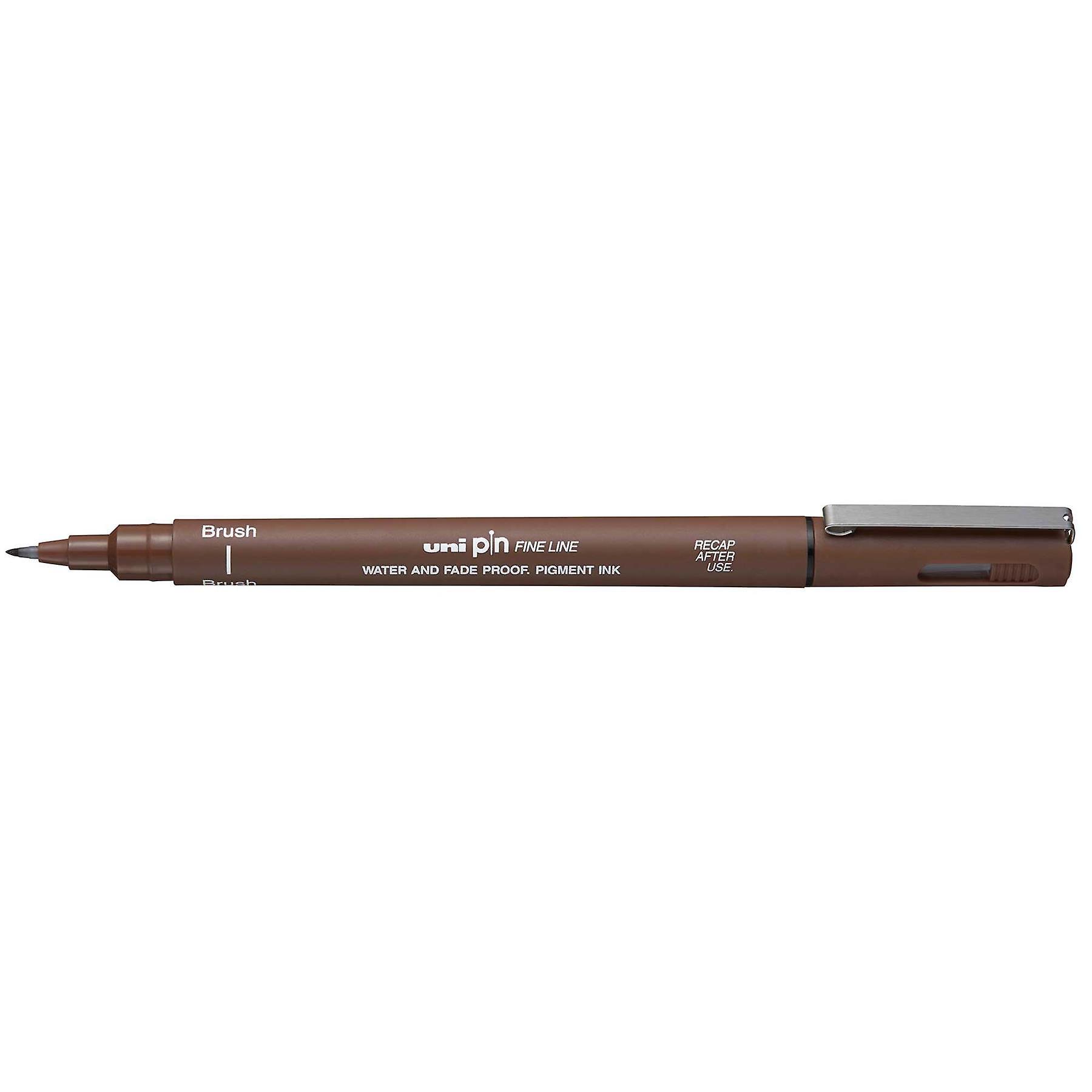 Uni-Ball Uni Pin Fine Line Pen, Sepia, Brush