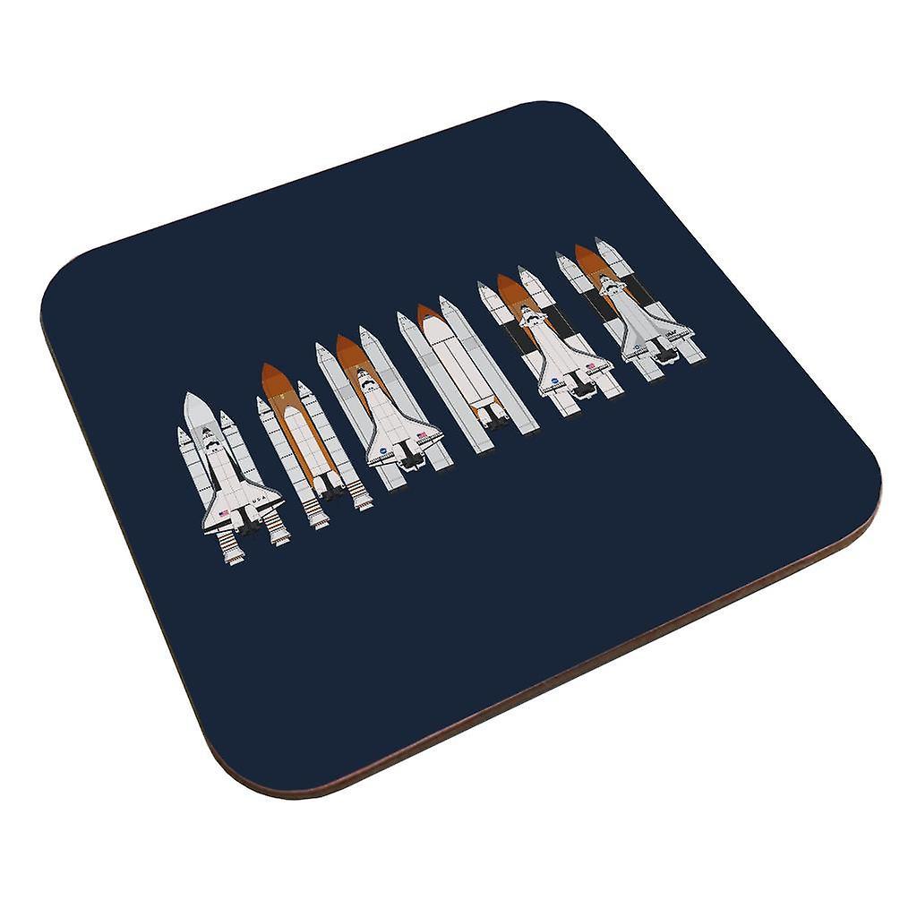 NASA Space Shuttle Program Coaster Navy Blue 9 x 9 cm