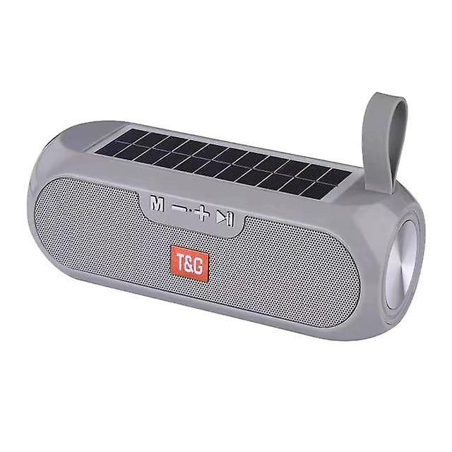 Slowmoose Portable Wireless Bluetooth Bass Speaker, Stereo Music Box Waterproof Usb Aux Gray