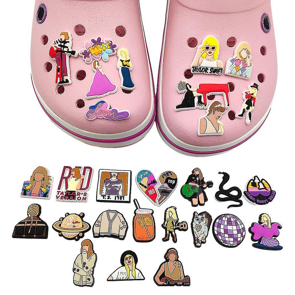 Get It 29pcs Taylor Swift Singer Series Shoes Charms Compatible with Crocs Clog Sandals Decoration Beach Party Shoe Accessories Gifts