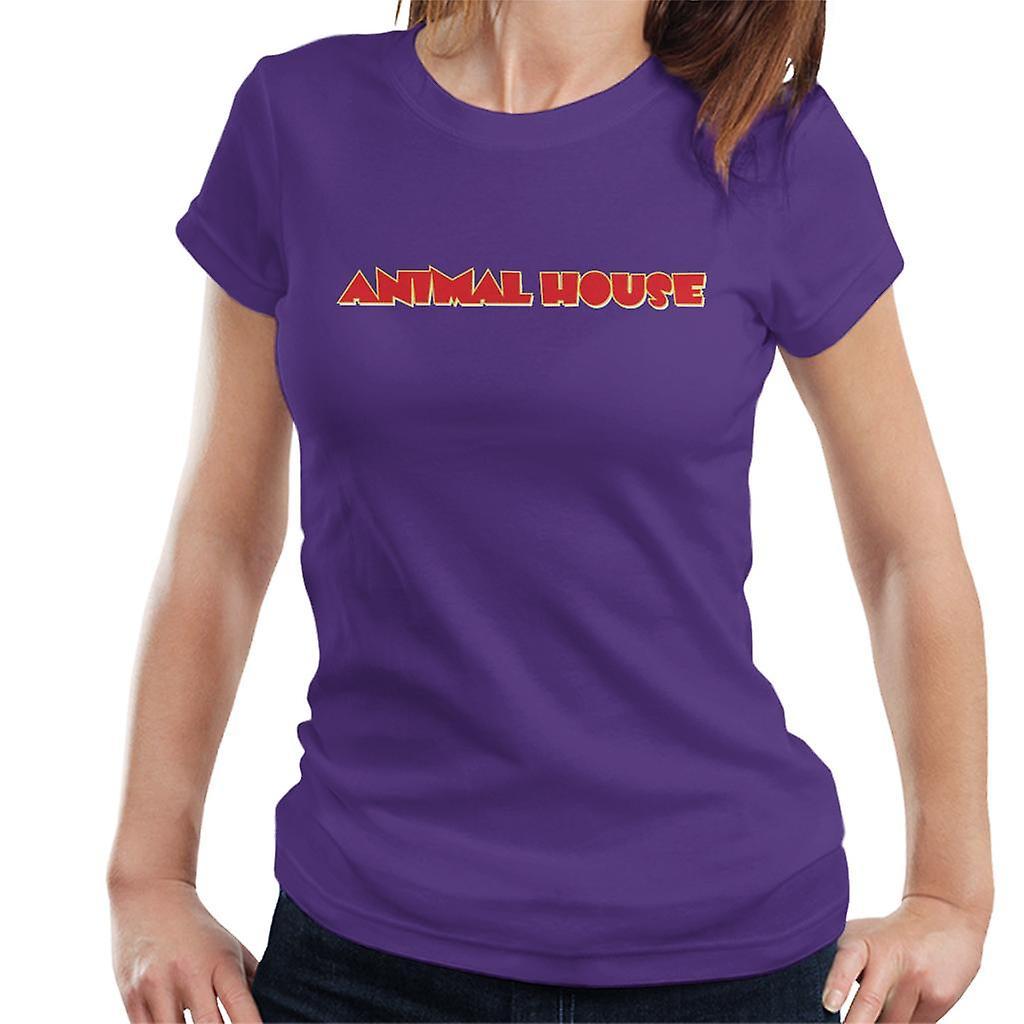 Animal House Classic Red Logo Women's T-Shirt Purple X-Large