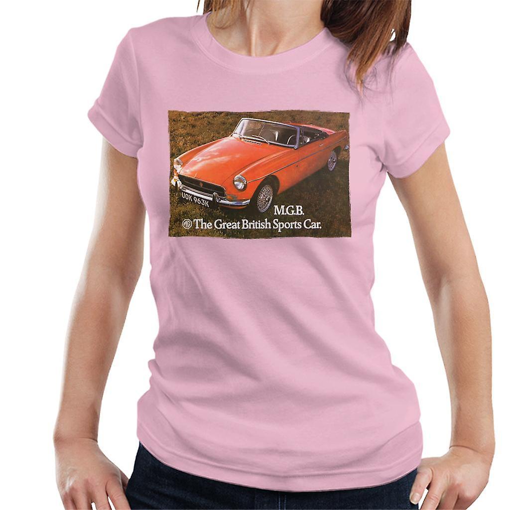 MG The Great British Sports Car British Motor Heritage Women's T-Shirt Light Pink Medium