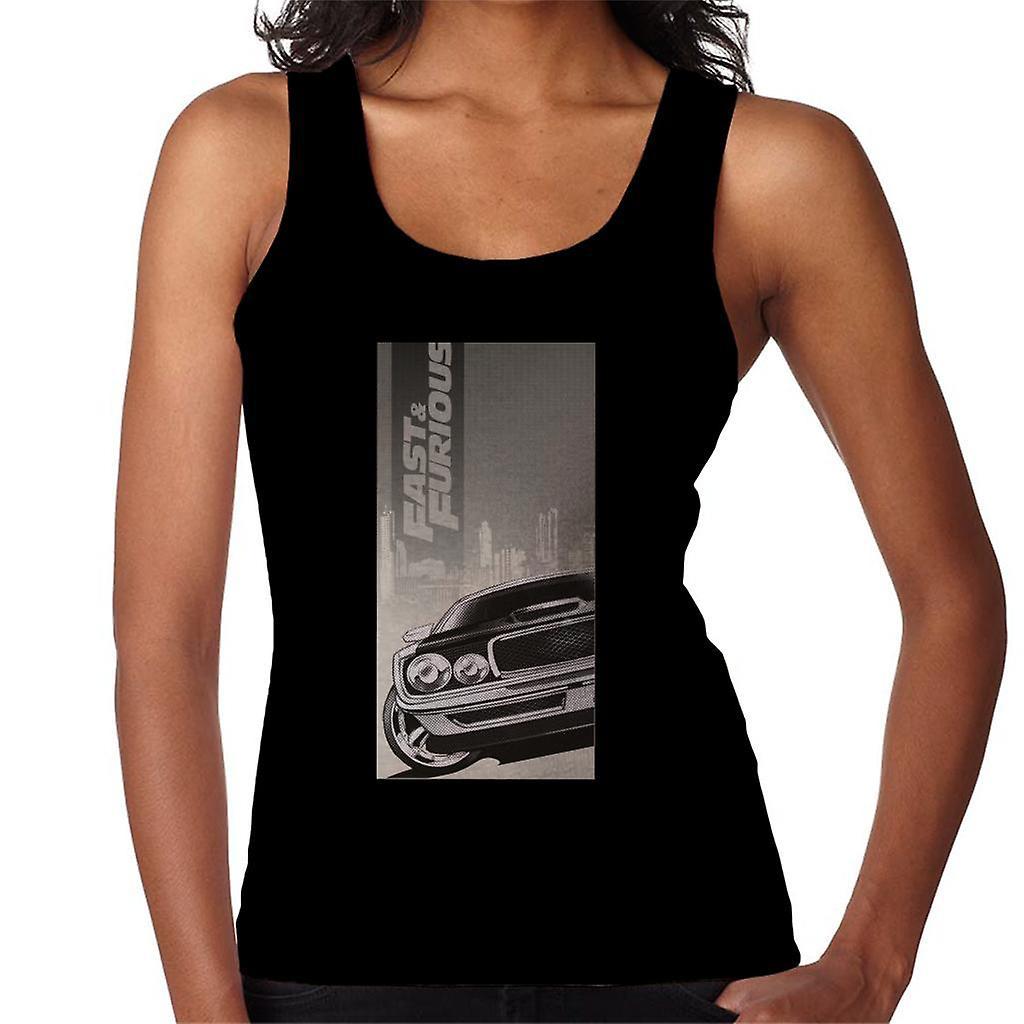 Fast & Furious Fast and Furious Dodge Charger City Backdrop Women's Vest Black Large