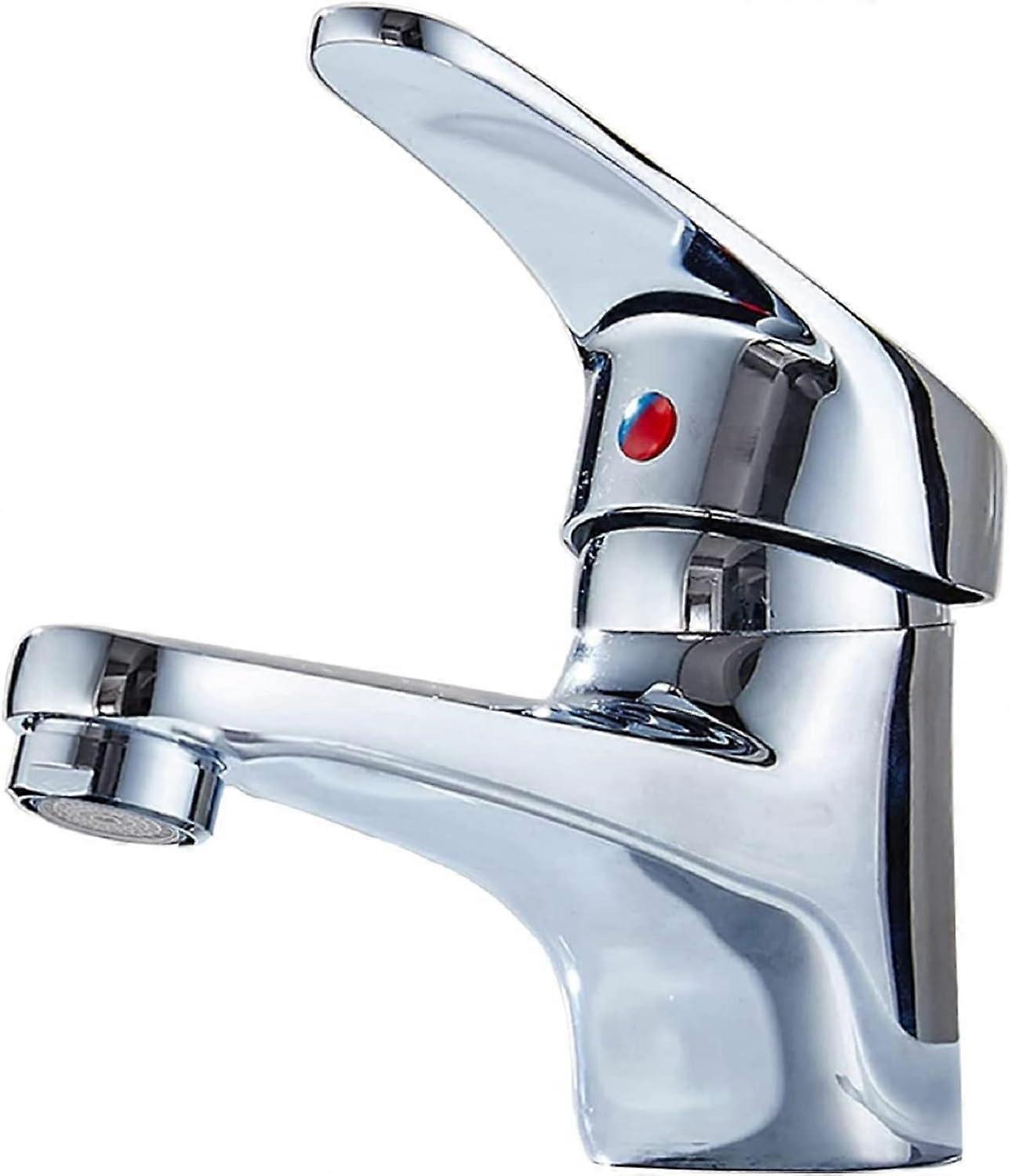 Mintian Basin Taps Bathroom Mixer Faucet Hot and Cold Mixer Tap Chrome Plated Solid Brass Lavatory Bathroom Vanity Sink Faucet for Bathroom Kitchen...