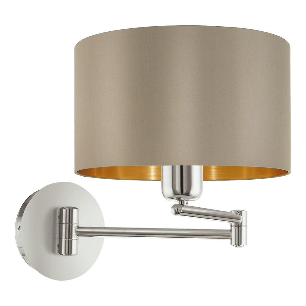 Eglo Lighting Maserlo 1 Light Indoor Wall Light Satin Nickel, E27