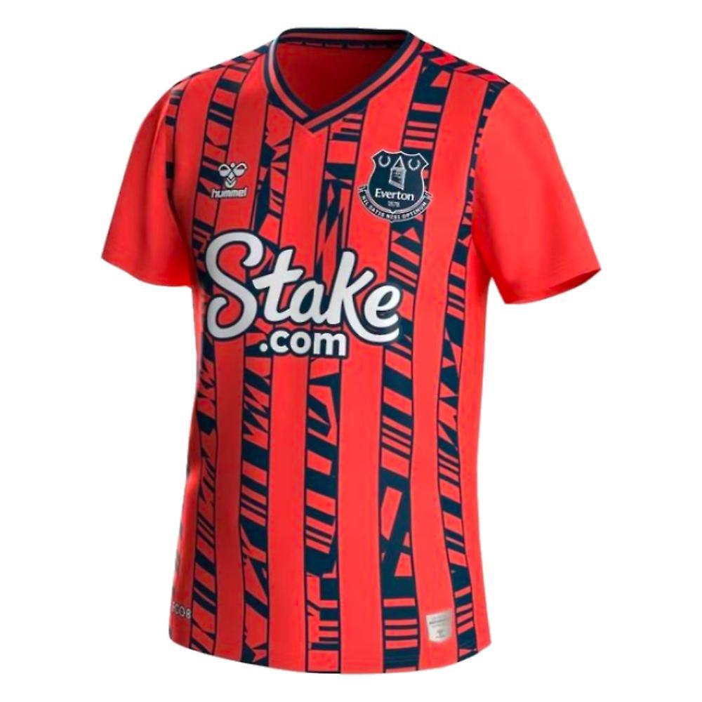 Hummel 2023-2024 Everton Away Shirt Red L