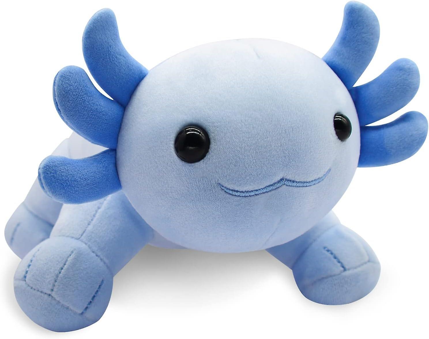 Wjiaer Axolotl Plush Toy,11.8inch Soft Cute Axolotl Stuffed Animal Plushies Pillow For Boy Gilr's Birthdays Gift(blue)