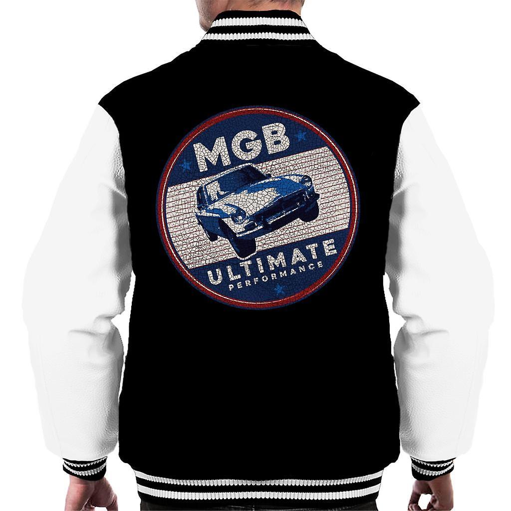 MG B Ultimate Performance British Motor Heritage Men's Varsity Jacket Black/White Small