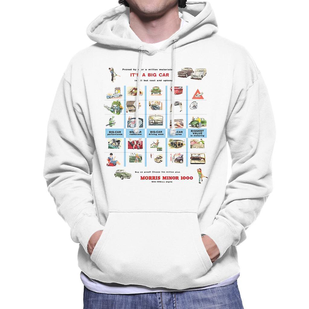 Morris Advert Design British Motor Heritage Men's Hooded Sweatshirt White XX-Large