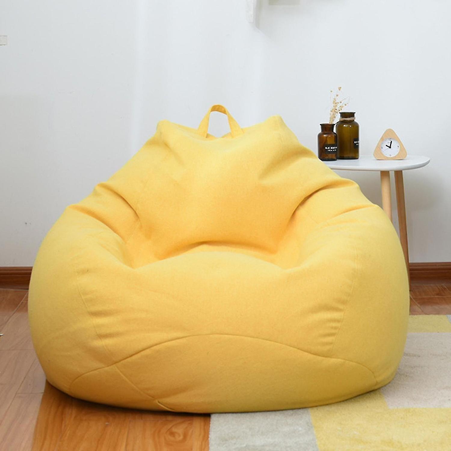 Guangzhou Yunlan Trading Co., Brand New Extra Large Bean Bag Chairs Couch Sofa Cover Indoor Lazy Lounger For Adults Kids Hotsale!( Yellow 100 * 120cm