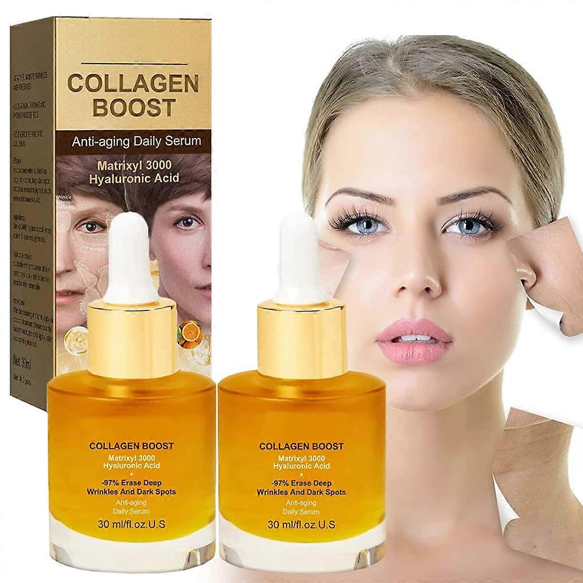 Shanxi Shuishuidiansan Trading 2 PCS Advanced Collagen Boost Anti-Ageing Serum, Deep Anti-Wrinkle Serum, Firm Skin & Reduces Wrinkles, Suitable for...