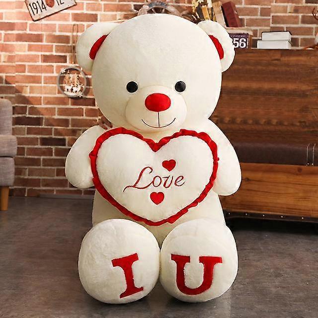 Stuffed Animals 100cm Big I LOVE YOU Teddy Bear Plush Toy Lovely Huge Stuffed Soft Bear Doll Lover Bear Kids Toy Birthday Gift For Girlfriends 80cm...