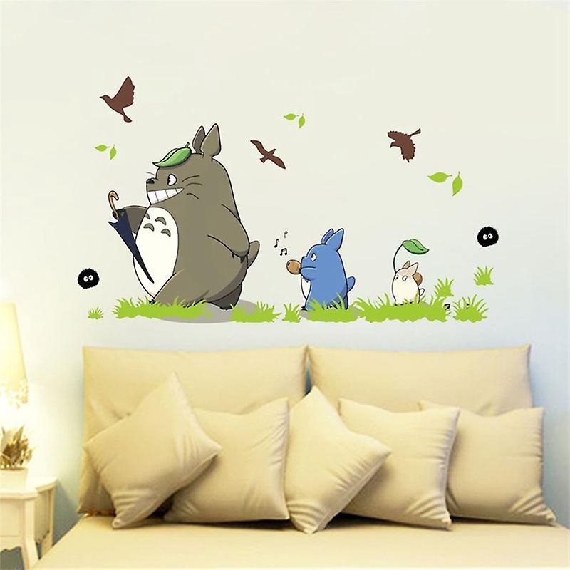 Dhrs New Cartoon Animation Vinyl Totoro Wall Stickers For Kids Room Cafe/bar/home Decoration Po