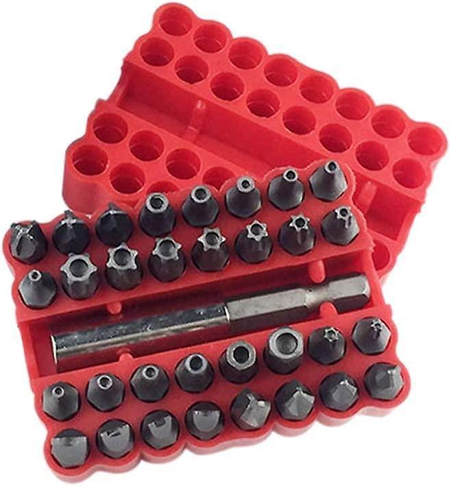 Yeye 33 Pieces Security Bit Set with Magnetic Extension Bit Holder Tamper Proof Hex Screwdriver Bit Set