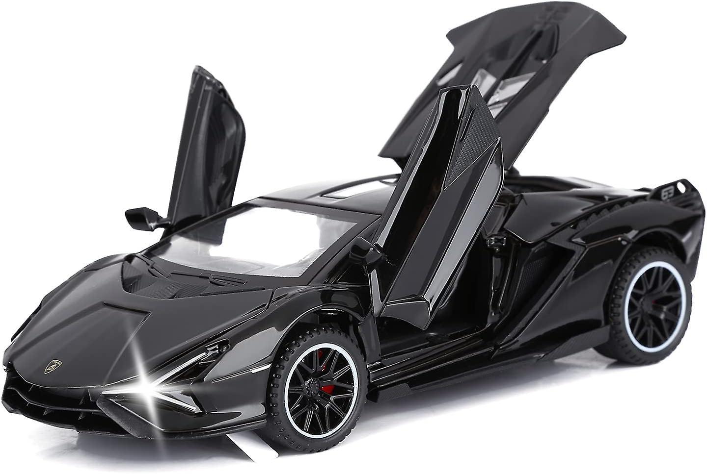 Heyone Toy Car Lambo Sian Fkp3 Metal Model Car With Lights And Soundback Toy Car For Boys 3+ (black)