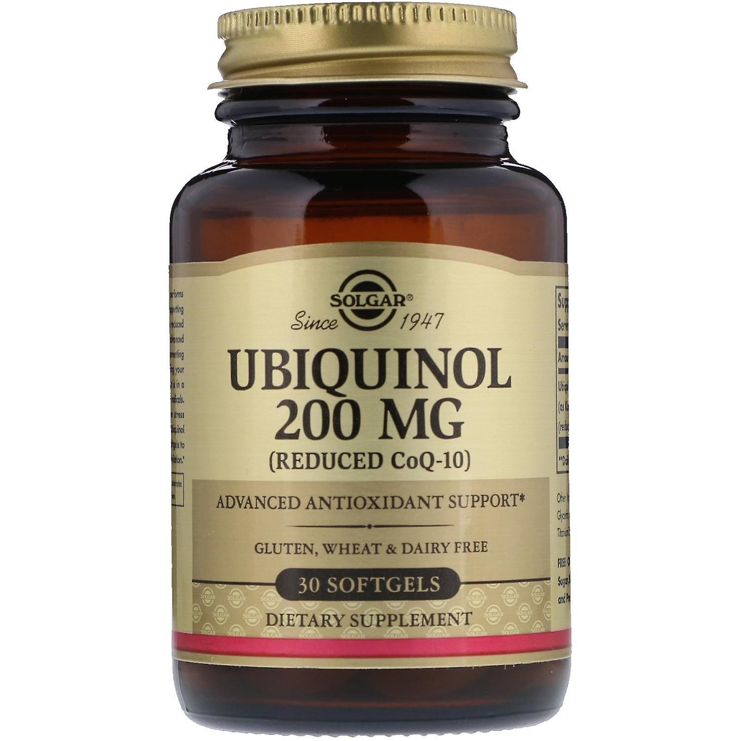 Solgar, Ubiquinol (Reduced CoQ10), 200 mg, 30 Softgels