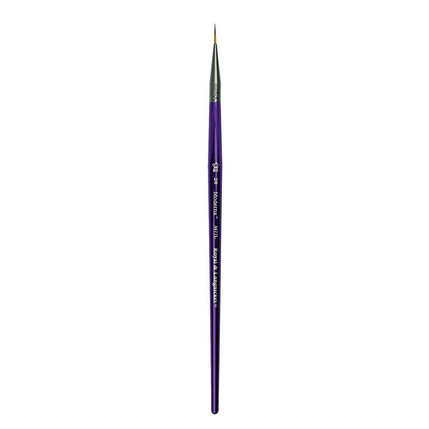 Royal & Langnickel Moderna Series 77 All Media Paint Brushes Purple Handle Liner 2/0