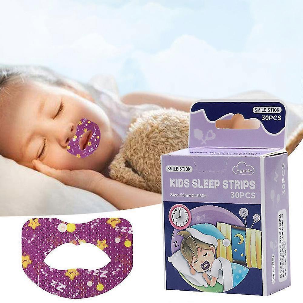 Aromujoy 2boxes Kids Sleep Strips Sleep Mouth Tape Anti-snoring Healthy Breathing Correction Patch