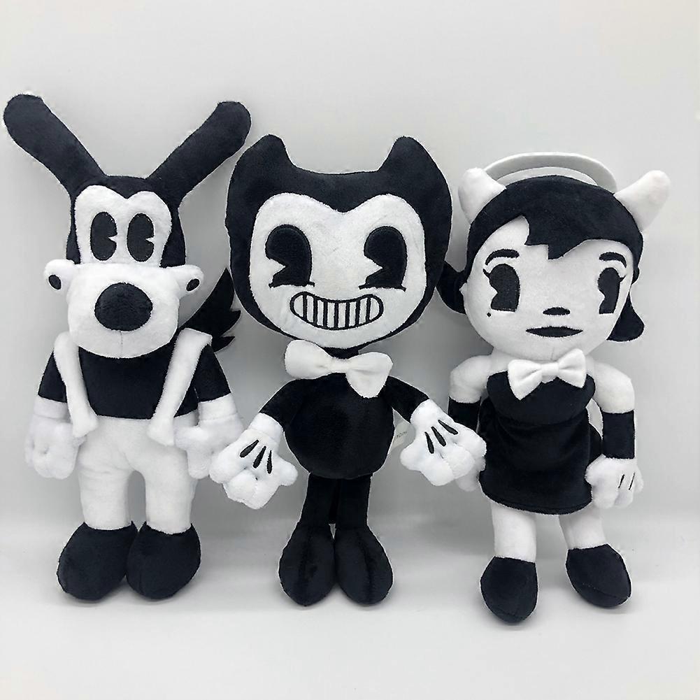 Remorui Cute Bendy the Ink Machine Boris Action Figure Plush Stuffed Doll Toy Kids Gift