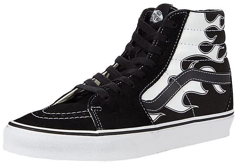 Vans UA SK8 Hi Black Flame White Mens Suede & Canvas Trainers Black White 9 UK 43 EU 10 US