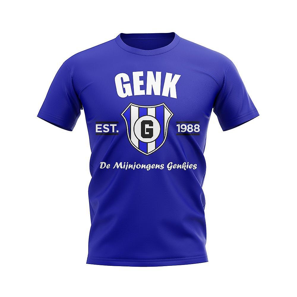 UKSoccerShop Genk Established Football T-Shirt (Blue) XLW