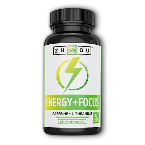 Zhou Nutrition Energy + Focus, 60 Veg Caps (Pack of 1)