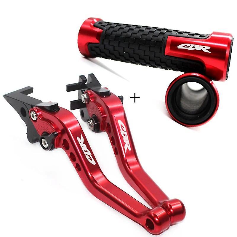 Bicaco For Honda Cbr600 Cbr 600 F2 F3 F4 F4i 1991-07 Cbr900rr 1993-1999 Cb919 Motorcycle Brake Clutch Adjustable  Levers Handbar Grips Red-A