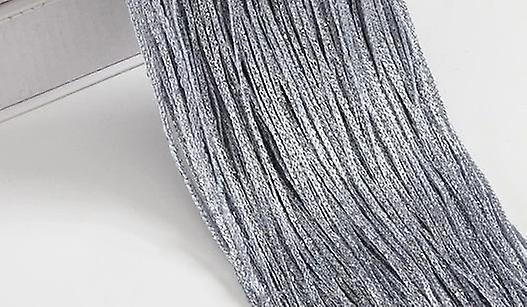 Slowmoose Beads String Thread Curtains - Window Wall Panel Room Divider, Doorway, Wedding Gray 3x1m