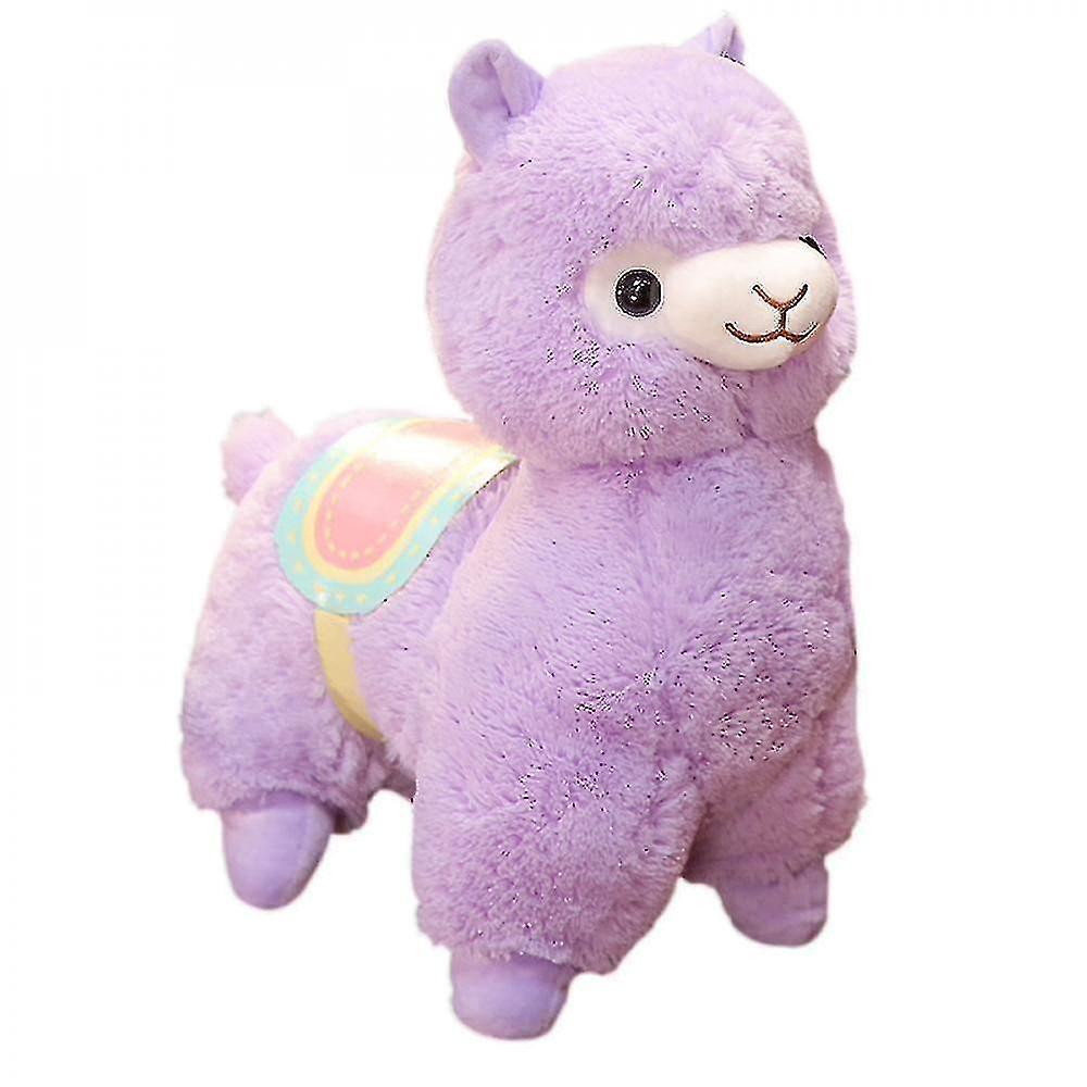 Exsha Llama Stuffed Animal Large Doll Plushie Hug Pillow Soft F purple 35cm