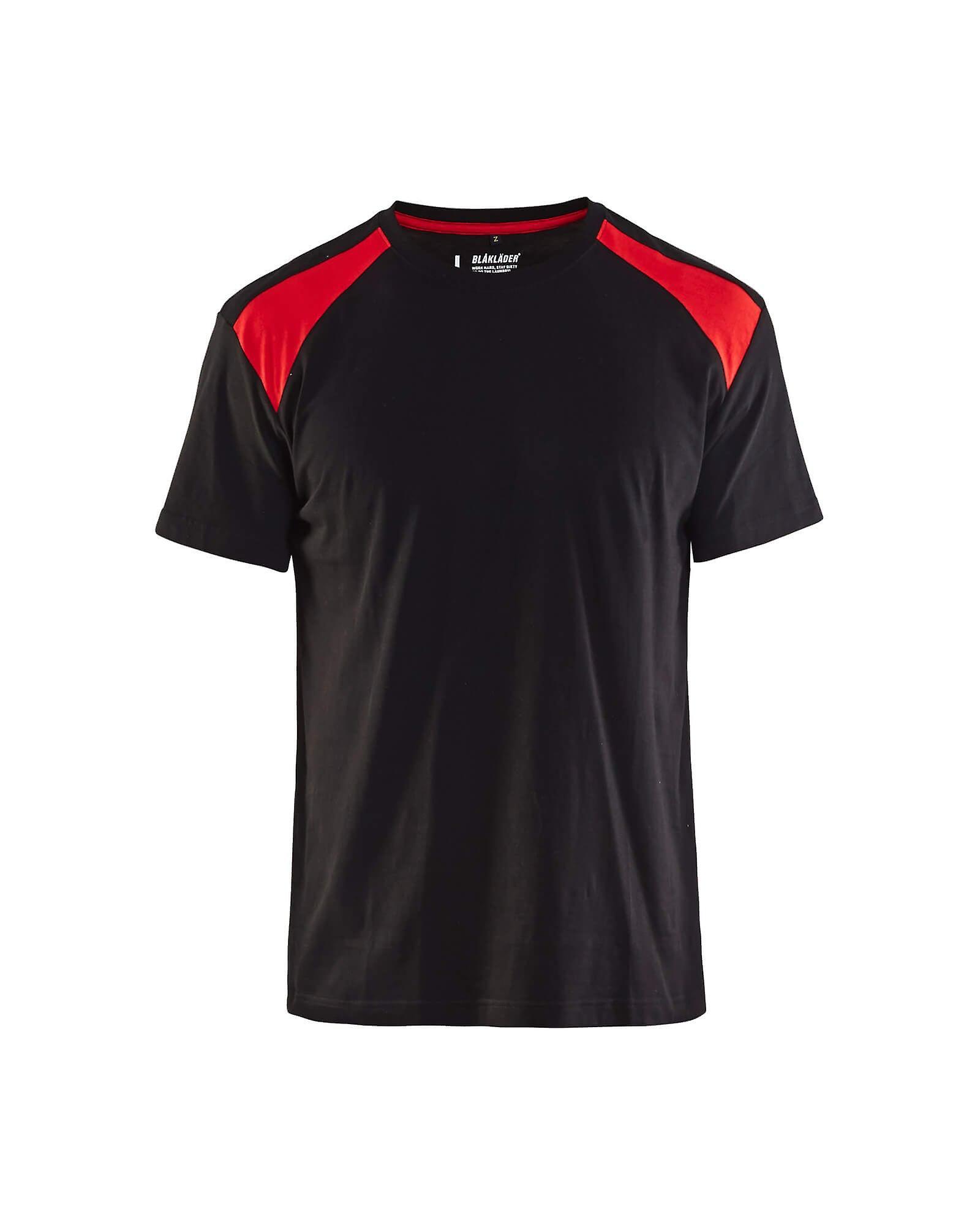 Blaklader 3379 t-shirt 2-tone cotton - mens (33791042) - (colours 1 of 2) Black/red 4xl