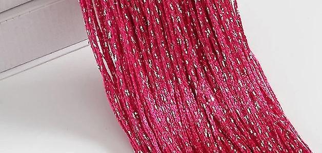 Slowmoose Beads String Thread Curtains - Window Wall Panel Room Divider, Doorway, Wedding Rose 3x2.6m